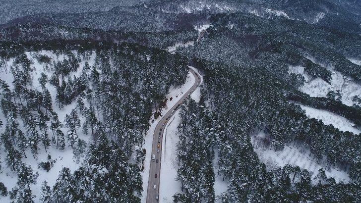 Uludağ yolunda 10 kilometrelik araç kuyruğu G3