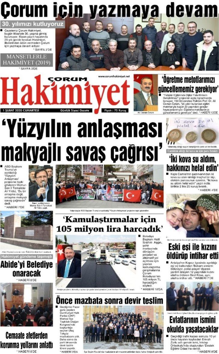 Çorum Hakimiyet Gazetesi 30. yılını okuyucularıyla kutladı G3