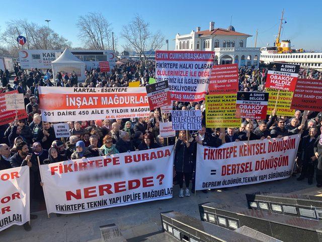 Kadıköy'de kentsel dönüşüm mağdurlarından eylem