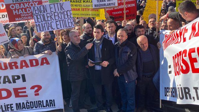 Kadıköy'de kentsel dönüşüm mağdurlarından eylem