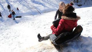 Domaniç'in karlı dağlarında kar keyfi