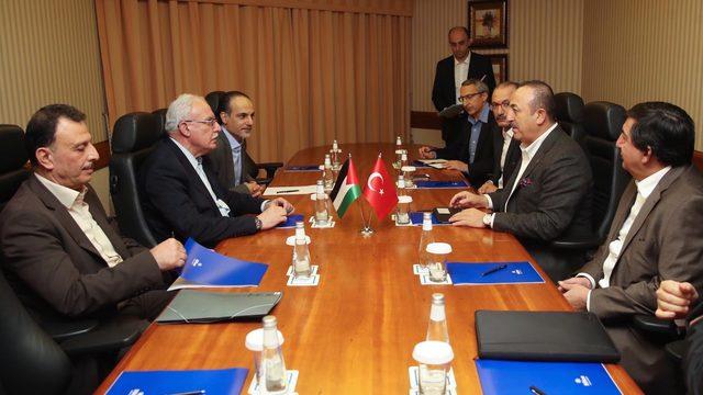 Çavuşoğlu, Filistinli mevkidaşı Al Maki ile görüştü