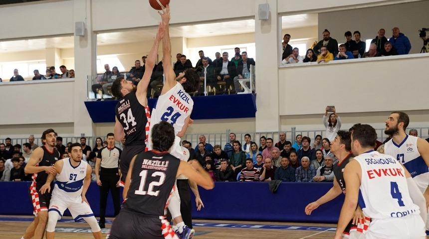 T&uuml;rkiye Basketbol 2. Ligi: &Ccedil;orlu Belediyesi: 81 - Nazilli Belediyesi: 58