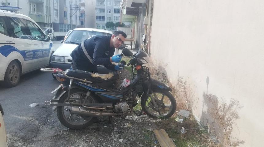 &Ccedil;alıntı motosiklet terk edilmiş halde bulundu