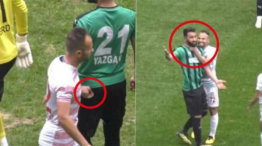 20 maç ceza alan Amedsporlu Mansur Çalar bu sefer tırnaklarıyla saldırdı