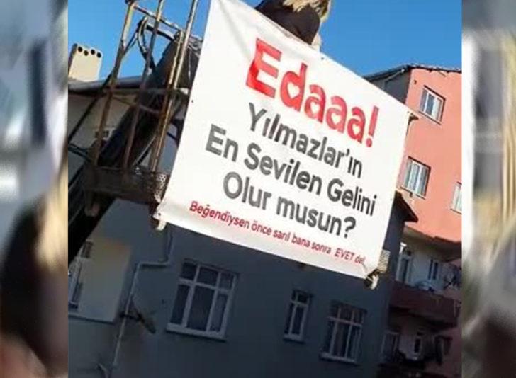 İstanbul'da vinç sepetinden sürpriz evlilik teklifi G3