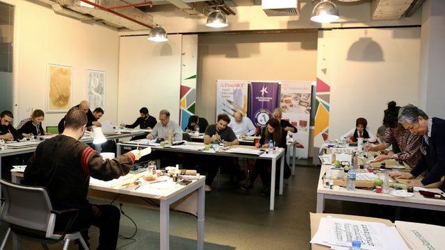 Luca Barcellona, Küçükçekmece ‘Kaligrafist’te yazı meraklılarıyla buluştu