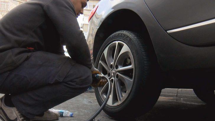 Kar haberini duyan sürücüler lastikçilerde yoğunluk oluşturdu G2