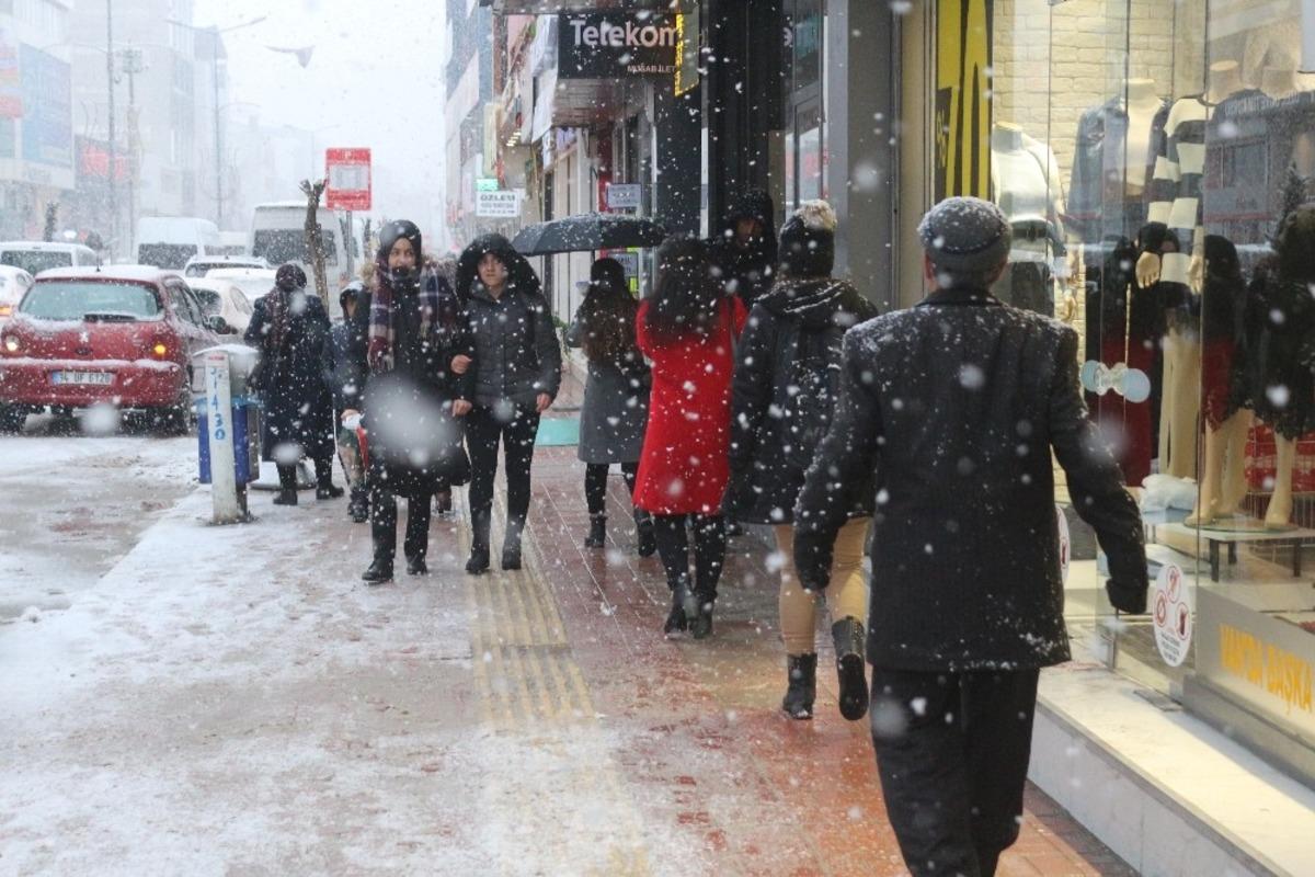 Van&rsquo;da lapa lapa kar yağışı