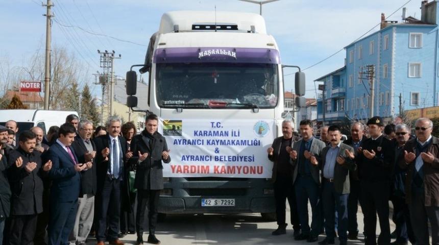 Karaman&rsquo;dan Elazığ&rsquo;a yardım tırı yola &ccedil;ıktı