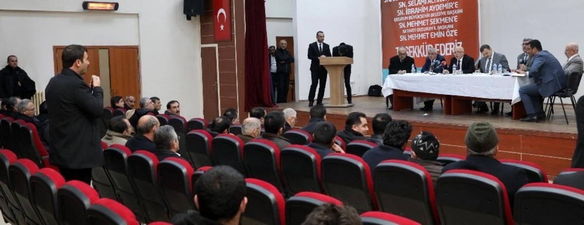 Başkan Sekmen Pasinler&rsquo;de muhtarlarla buluştu