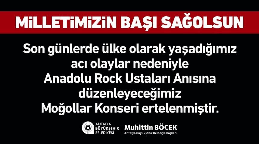 Moğollar konseri ileri bir tarihe ertelendi