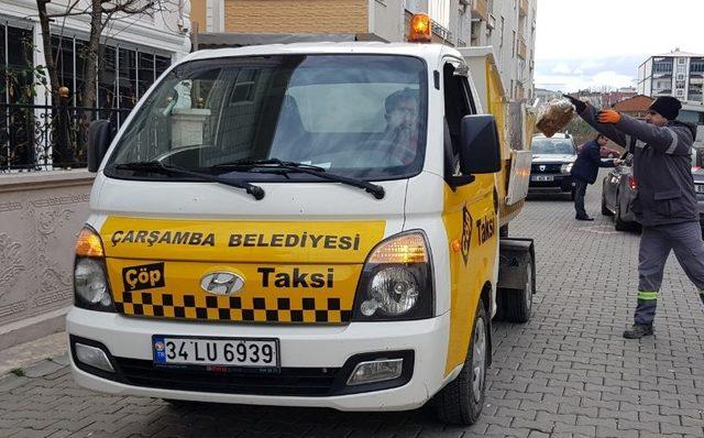 Çarşamba’da “çöp taksi” uygulaması başladı