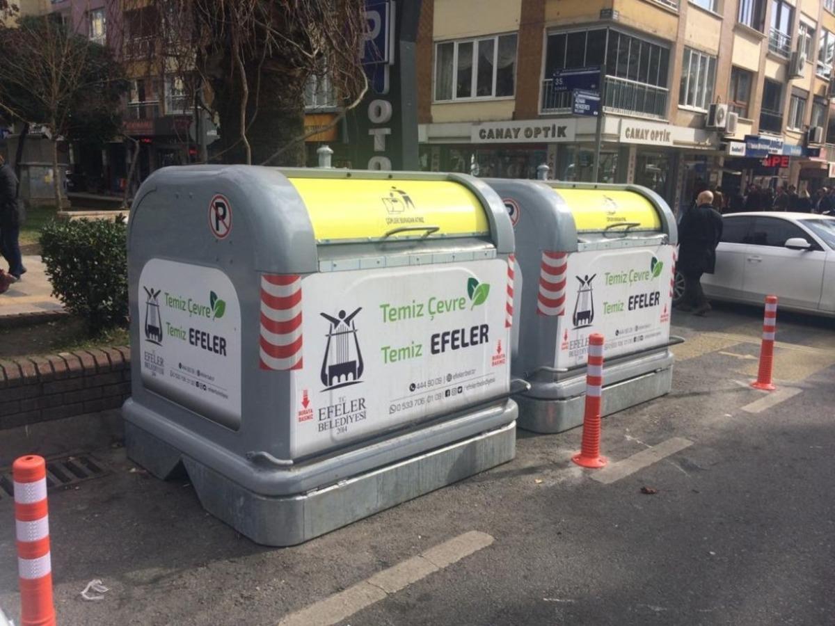 Efeler&rsquo;de &ccedil;&ouml;p konteynerleri yenileniyor