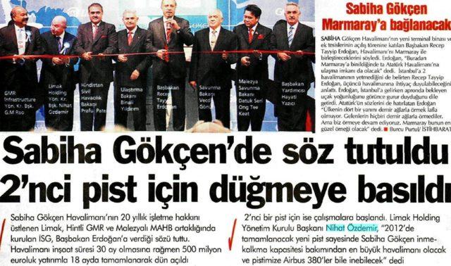 2009'da yayınlanan gazetelerde ikinci pistin 2011'de açılacağı yer alıyordu