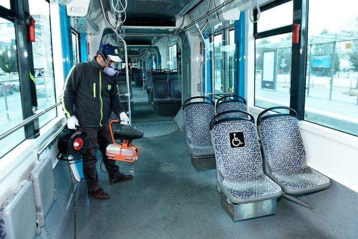 Konya’da toplu ulaşım araçları dezenfekte ediliyor G1