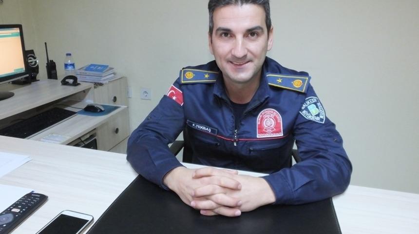 Burhaniye’de Fahri Tekbaş İtfaiye Grup Amiri oldu