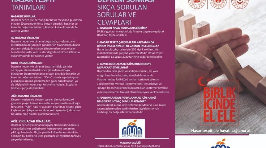 Deprem bilgilendirme broşürleri bastırıldı