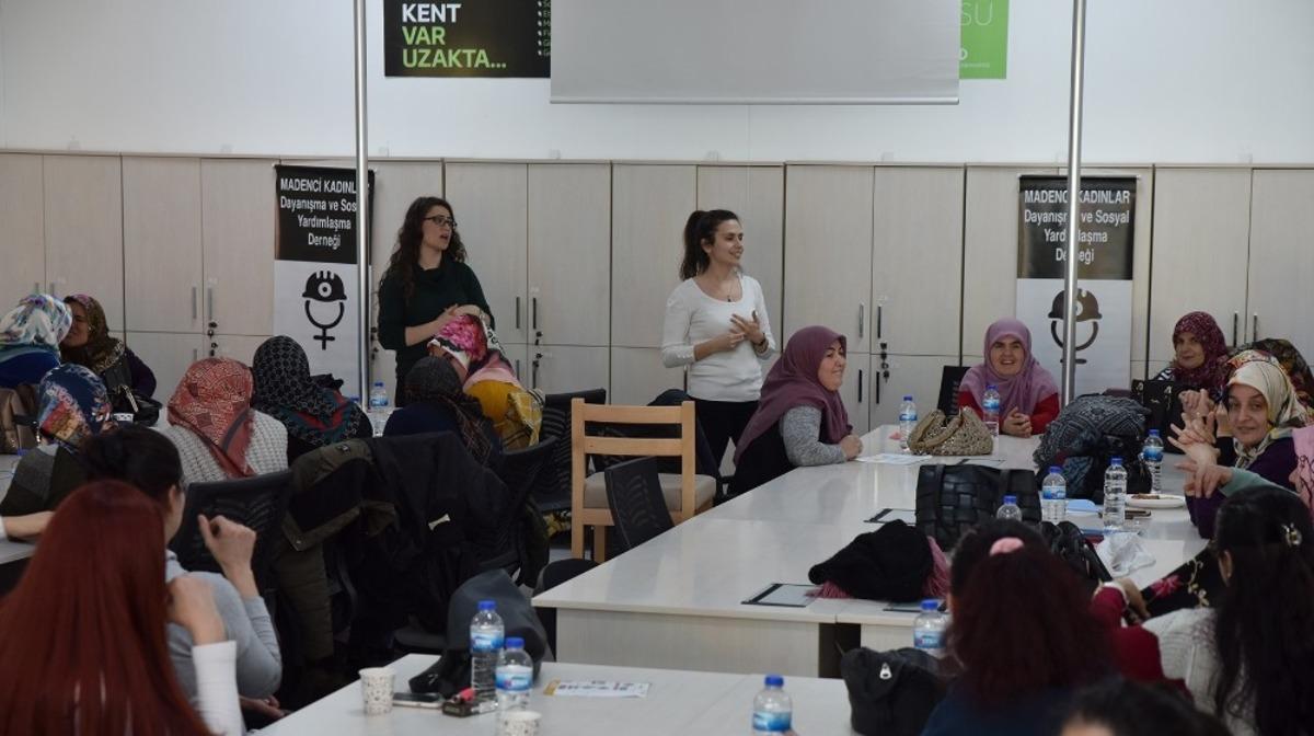 Madenci kadınlara y&ouml;nelik eğitim &ccedil;alışması