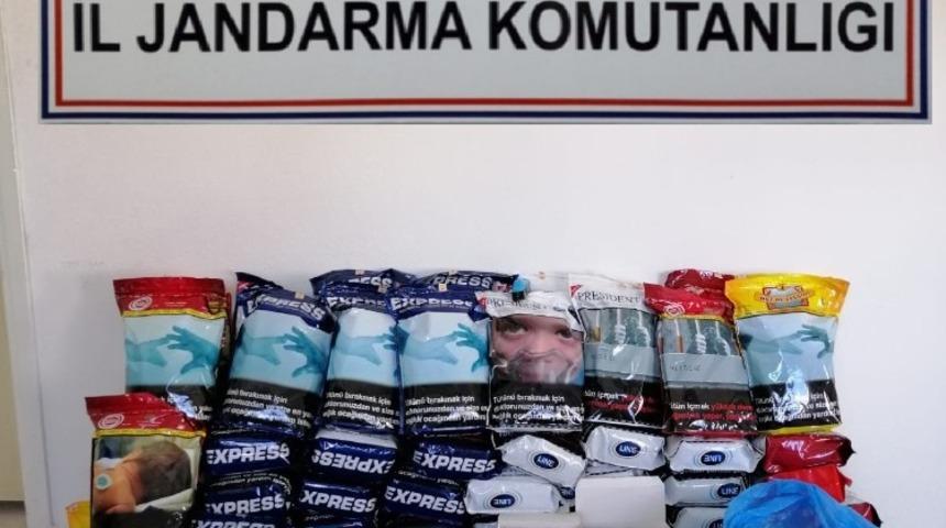 Bolu&rsquo;da jandarmadan ka&ccedil;ak sigara operasyonu: 1 g&ouml;azaltı