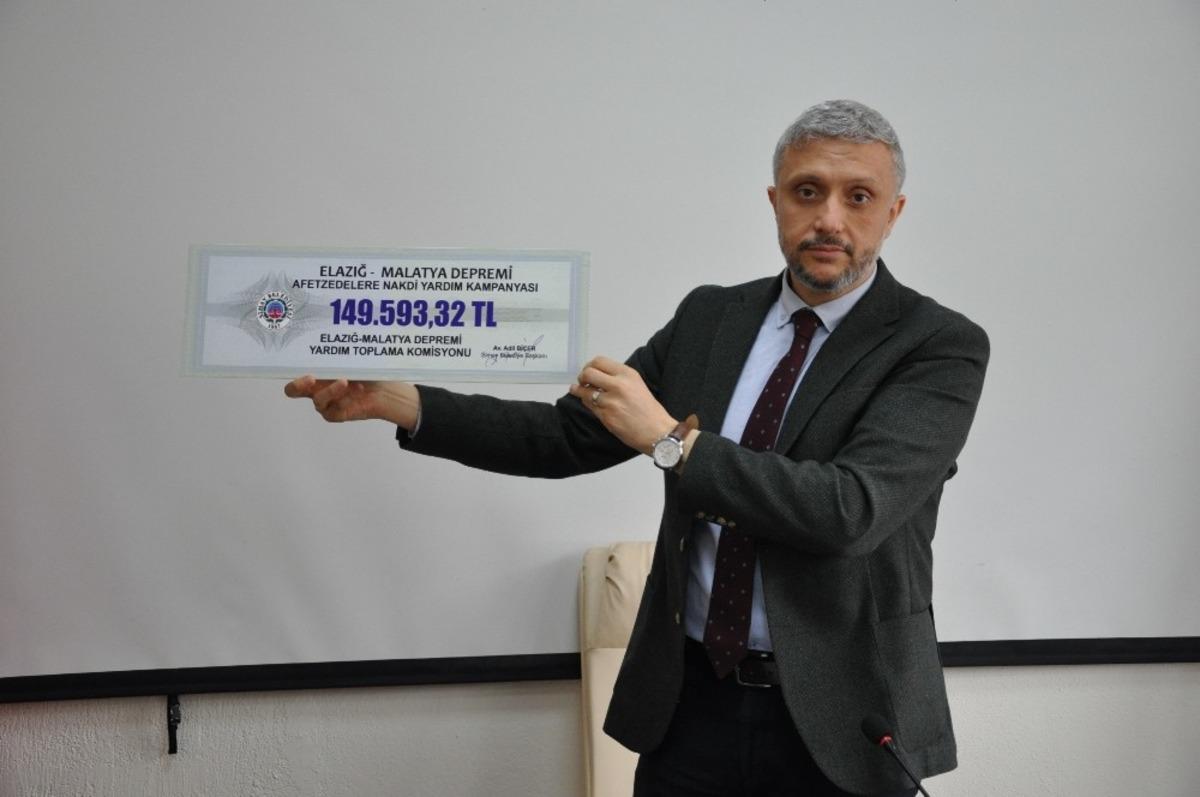 Simav&rsquo;dan depremzedelere nakdi yardım