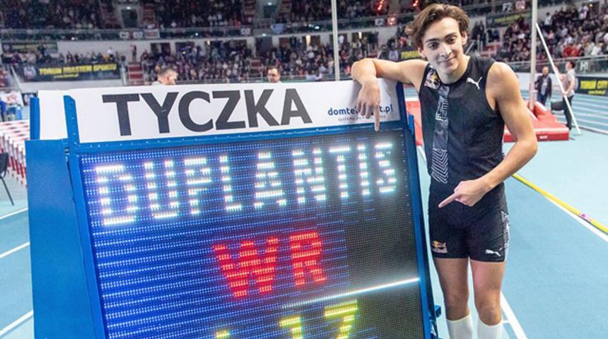 Duplantis'ten sırıkla yüksek atlamada yeni dünya rekoru