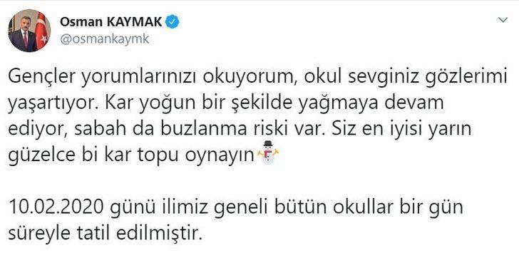 Vali Kaymak’ın öğrencilerle gülümseten kar tatili diyalogları G1