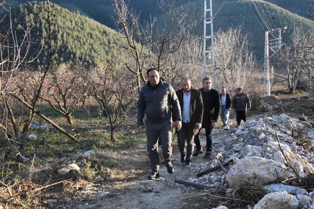 Yılmaz, yağış b&ouml;lgelerinde incelemelerde bulundu