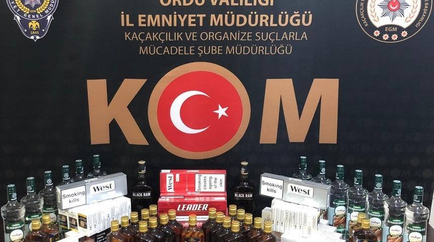 Ordu&rsquo;da 550 paket g&uuml;mr&uuml;k ka&ccedil;ağı sigara ele ge&ccedil;irildi