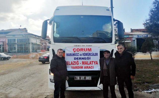 Çorum’dan Elazığ’a yakacak yardımı