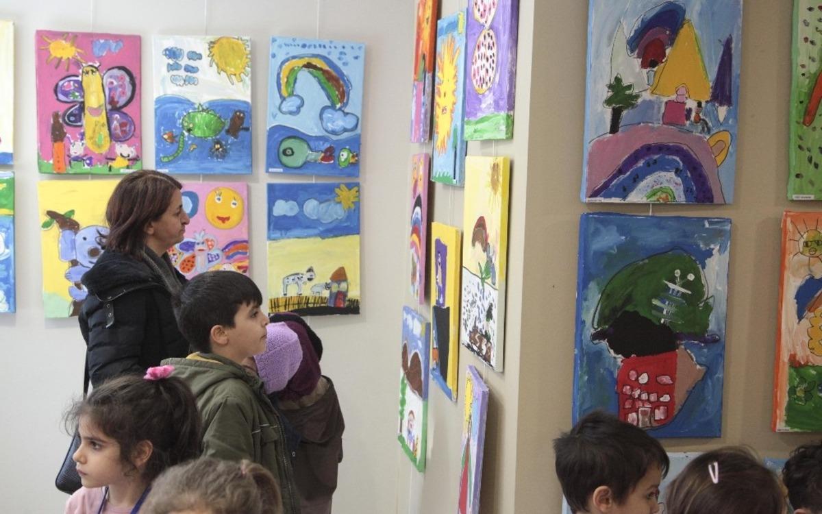 Kartallı kreş &ouml;ğrencileri d&uuml;şlerini resimle anlattı