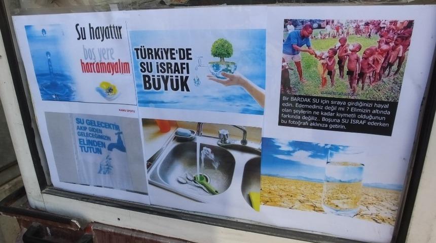 Burhaniyeli simit&ccedil;i su israfına dikkat &ccedil;ekti