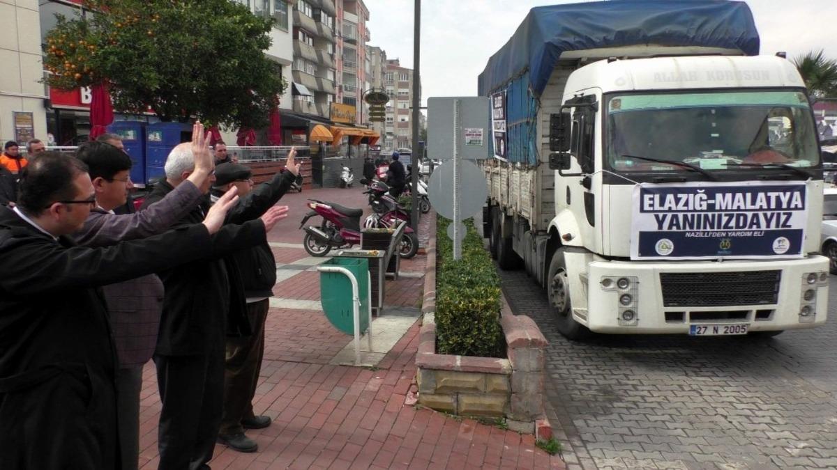 Nazilli&rsquo;den Elazığ ve Malatya&rsquo;ya şefkat eli