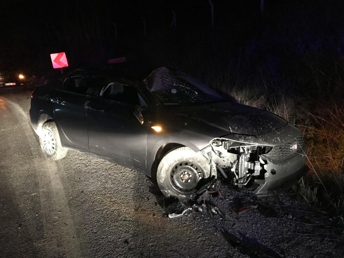 Kontrolden &ccedil;ıkan otomobil defalarca takla attı; 1 yaralı