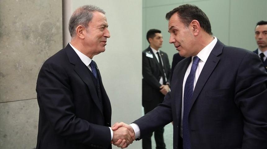 Son dakika: Milli Savunma Bakanı Hulusi Akar, Yunan mevkidaşıyla g&ouml;r&uuml;şt&uuml;