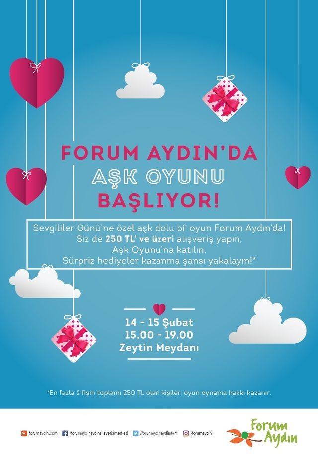 Forum Aydın’dan çiftlere Sevgililer Günü daveti