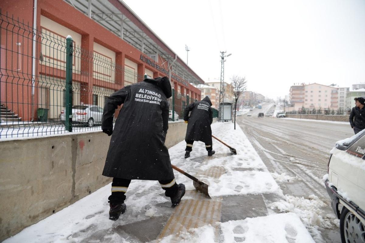 Altındağ&rsquo;da 24 saat kar n&ouml;beti