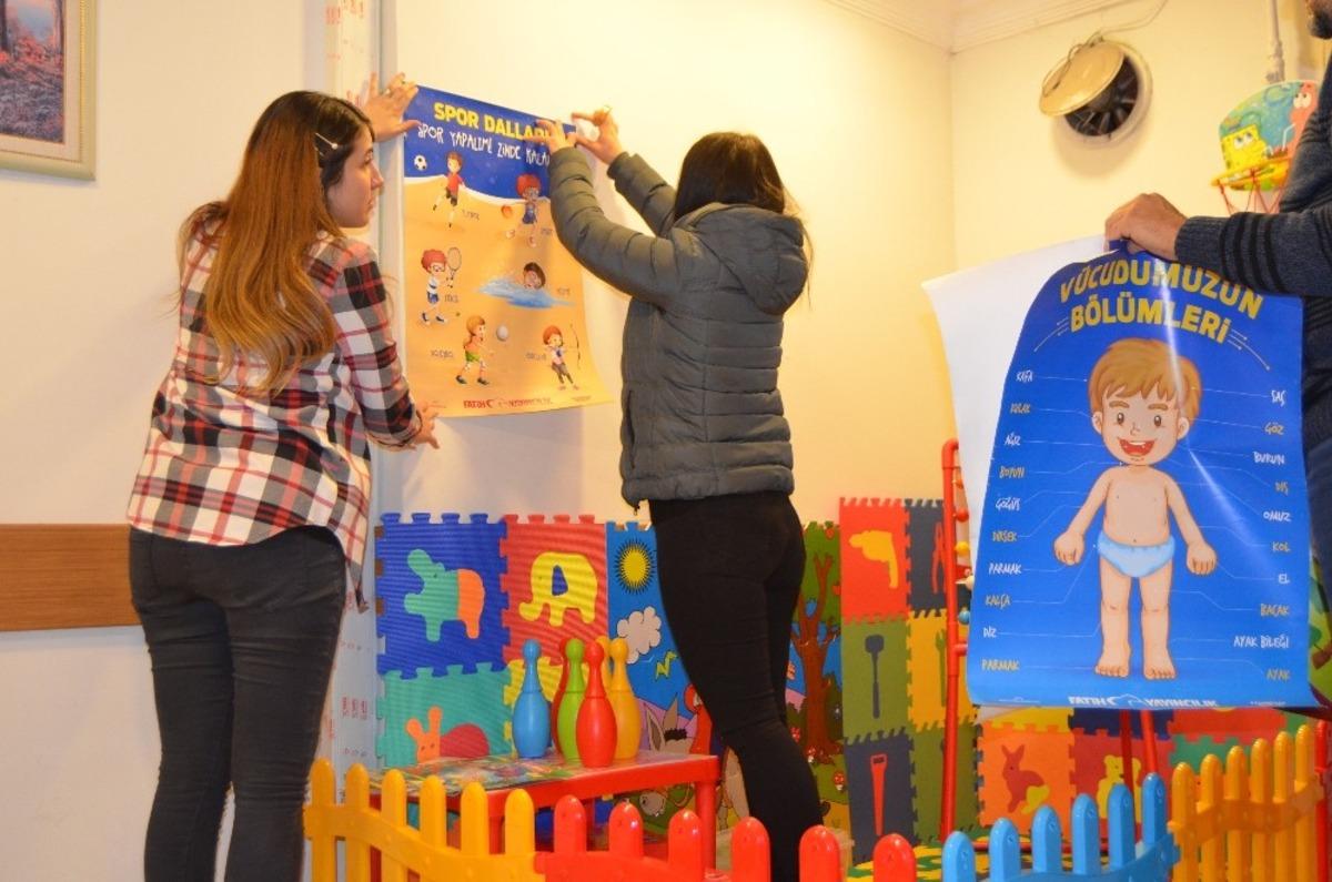 Aile İ&ccedil;i Şiddetle M&uuml;cadele B&uuml;rosunda, &ccedil;ocuklar i&ccedil;in mini oyun parkı kuruldu
