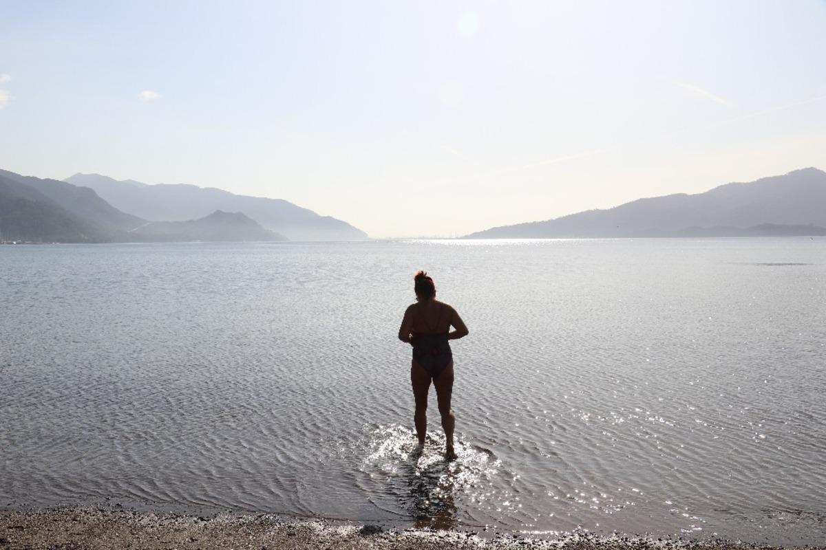 Marmaris&rsquo;te Şubat ayında deniz keyfi