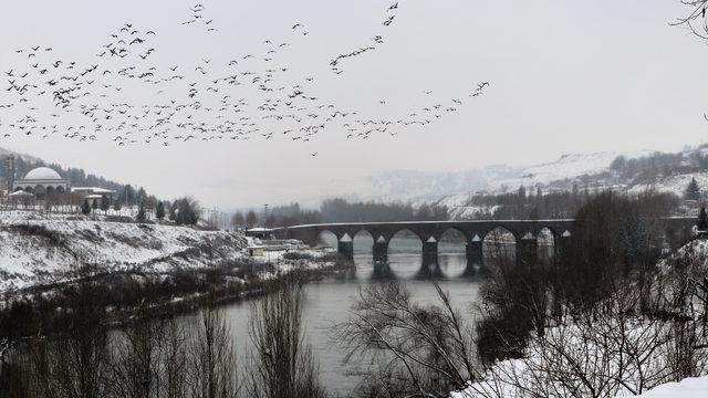 Diyarbakır beyaz örtüyle kaplandı