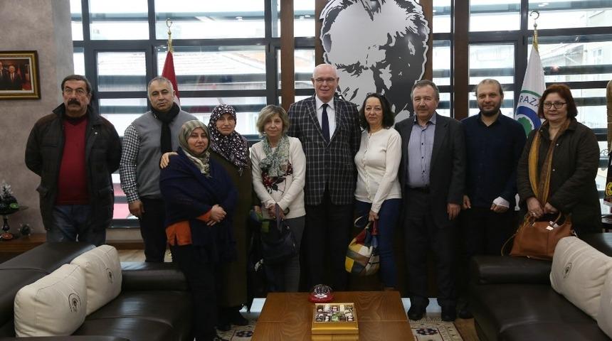 &Ccedil;ankaya Mahalle Meclisi &uuml;yelerinden Başkan Kazım Kurt&rsquo;a ziyaret