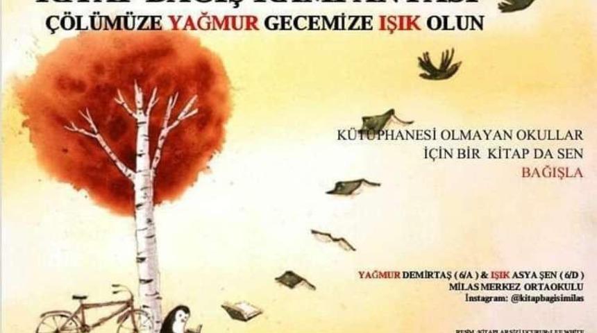 K&uuml;t&uuml;phanesi olmayan okullar i&ccedil;in yola &ccedil;ıktılar