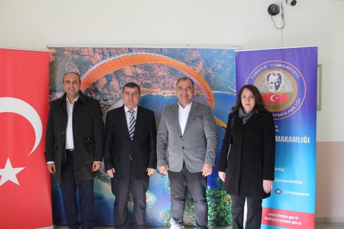 Fethiye Sağlık Hizmetleri MYO M&uuml;d&uuml;r&uuml;nden Kaymakam Şahner&rsquo;e ziyaret