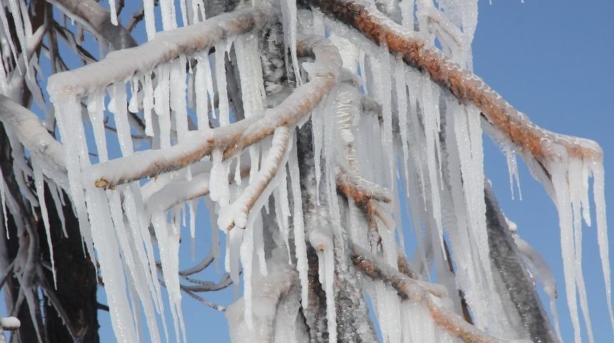 Erzincan buz kesti: Refahiye il&ccedil;esi eksi 20&rsquo;yi g&ouml;rd&uuml;