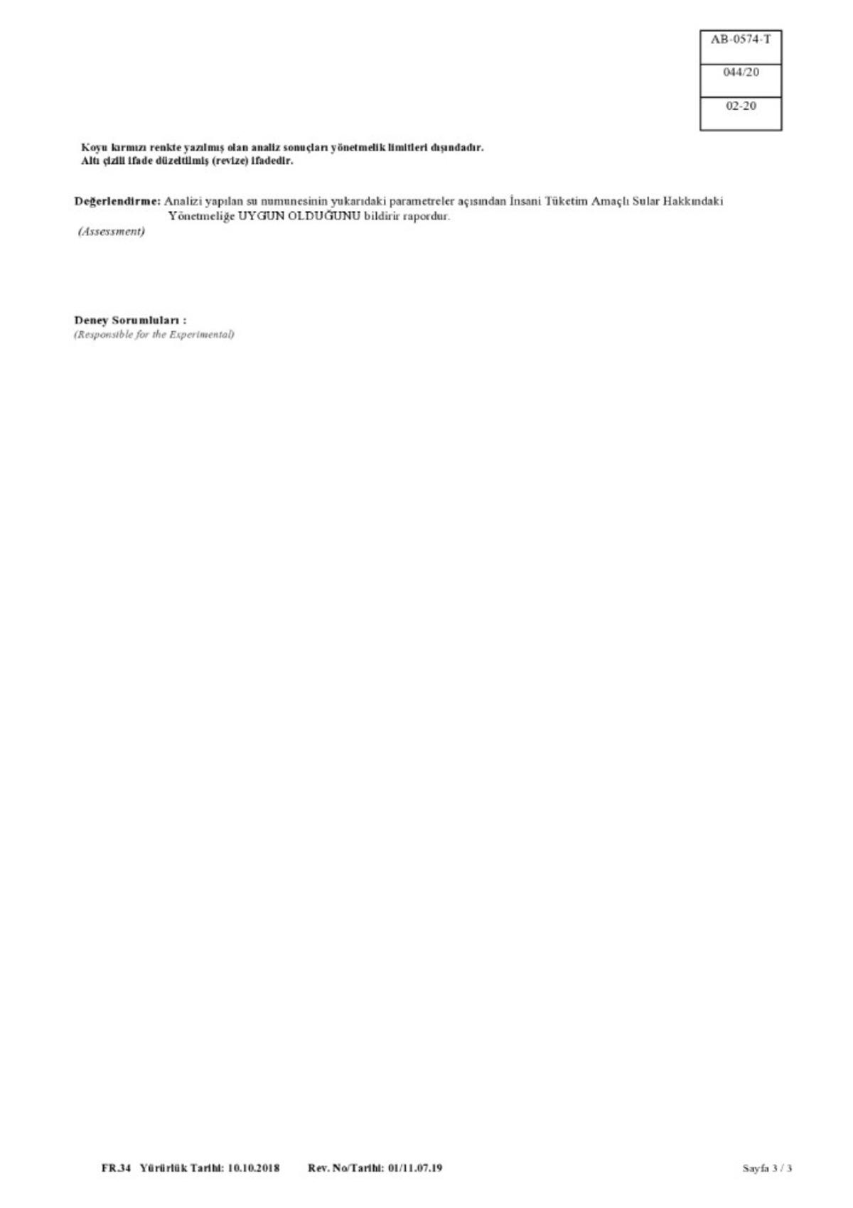 Sinop&rsquo;un i&ccedil;me suyu temiz