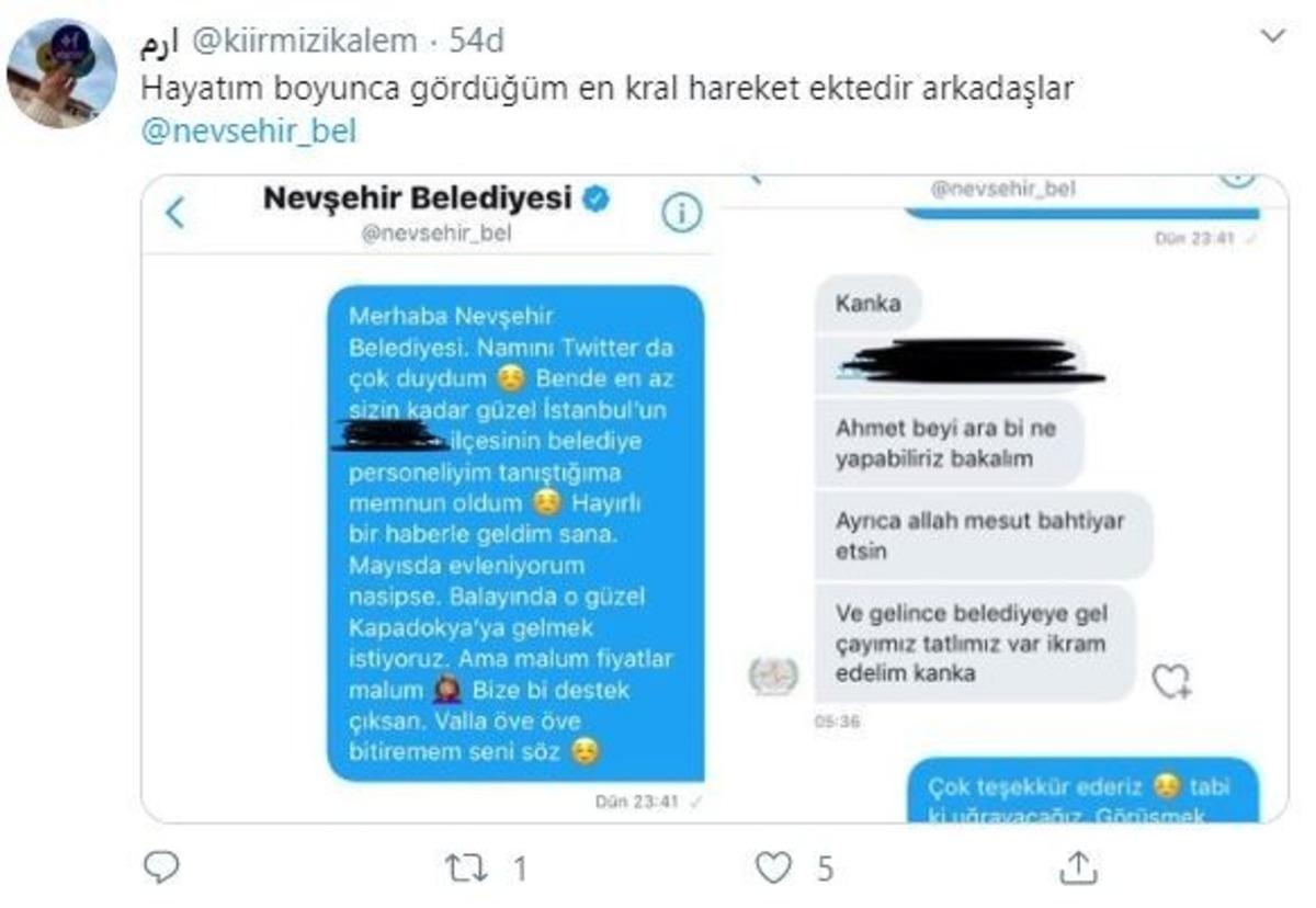 Balayına Kapadokya&rsquo;ya gelecek &ccedil;iftin, Nevşehir Belediyesi&rsquo;nden isteği