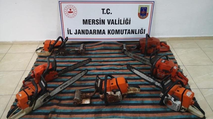 Kablo ve motorlu testere hırsızları yakalandı
