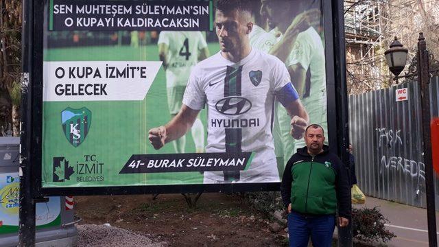 Başkan Hürriyet’ten Kocaelisporlu futbolculara afişli motivasyon
