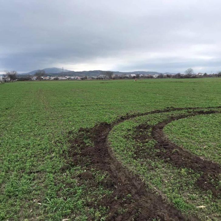 Bursa'da off road magandaları tarlaya zarar verdi G4