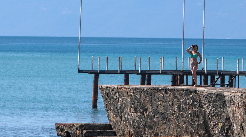 Antalya'da şubat ayında deniz keyfi